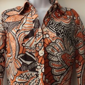 Moda International Linen Bold Print Shirt Dress 6